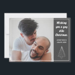 Gay Olde Christmas LGBTQ Chalkboard Weihnachten<br><div class="desc">Feiern Sie mit dieser personalisierten Weihnachtskarte Ihre Liebe und wünschen Sie Freunden und Familie viel Spaß. Fügen Sie Ihr Foto und Ihre benutzerdefinierte Nachricht auf der Rückseite ein.</div>