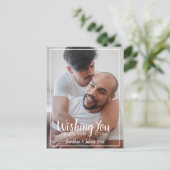 Gay Olde Christmas LGBTQ Urlaub Feiertagspostkarte (Stehend Vorderseite)