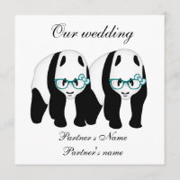 Gay, Pandas Einladung zur Hochzeit