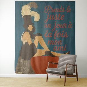 Gay Paree einen Tag nach dem anderen - Tapestry Wandteppich