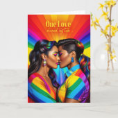 Gay Partner Lesbian Anny Rainbow Latin American Karte (Gelbe Blume)