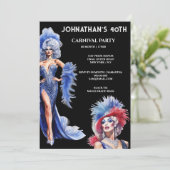 Gay Party lgbtq Geburtstag Drag Queen Thema Einladung (Stehend Vorderseite)