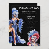 Gay Party lgbtq Geburtstag Drag Queen Thema Einladung (Vorne/Hinten)