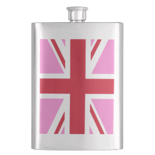 Gay Pink UK Pride Flag Flachmann