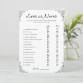 Gay Polterabend Game, Ewig oder nie ein Paar Einladung (Stehend Vorderseite)