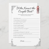 Gay Polterabend Game, Wer weiß, dass das Paar ist? Einladung (Vorne/Hinten)