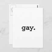 gay. postkarte (Vorne/Hinten)