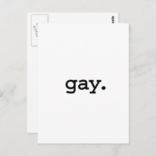 gay. postkarte (Vorne/Hinten)