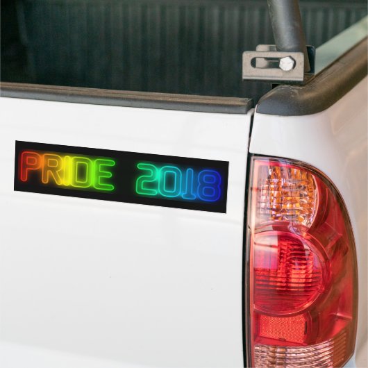 Gay Pride 2018 Rainbow Flag LGBT Typografie Autoaufkleber (Auf Lkw)