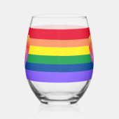 Gay Pride Abstimmung Rainbow LGBTQ 2024 Wahl Weinglas Ohne Stiel (Rechts)