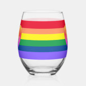 Gay Pride Abstimmung Rainbow LGBTQ 2024 Wahl Weinglas Ohne Stiel (Links)