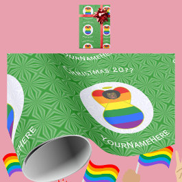 Gay Pride African Angel Christmas Flag personalisi Geschenkpapier