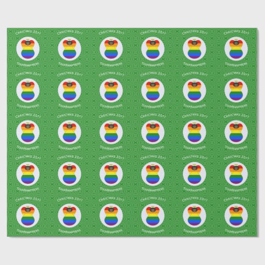 Gay Pride African Angel Christmas Flag personalisi Geschenkpapier (Flach)