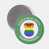 Gay Pride African Angel Christmas Flag personalisi Magnet (Vorderseite/Rückseite)