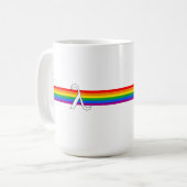 Gay Pride-Aktivismus Kaffeetasse (Vorderseite Links)