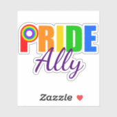 Gay Pride Ally LGBTQ Rainbow Alliance Aufkleber (Blatt)