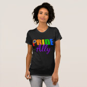 Gay Pride Ally Rainbow T-Shirt (Vorne ganz)