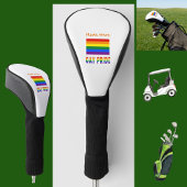 Gay Pride and Rainbow Flag Orange Personalization Golf Headcover