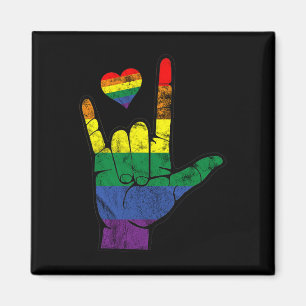 Gay Pride ASL Sign Languages LGBT Tägliche Aufmerk Magnet