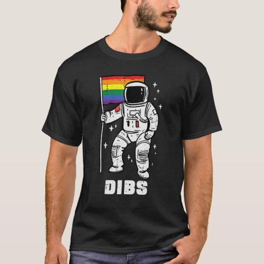 Gay Pride Astronaut Rainbow Flag Lgbtq Space Men W T-Shirt (Vorderseite)