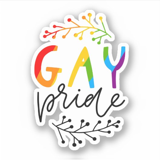 Gay Pride Aufkleber (Vorderseite)