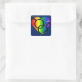 Gay Pride Aufkleber Männer Gay Pride Regenbogenauf (Tasche)
