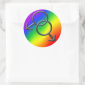 Gay Pride Aufkleber Männer Gay Pride Regenbogenauf (Tasche)