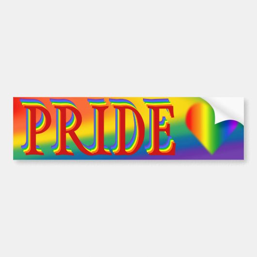 Gay Pride Autoaufkleber Rainbow Liebe Sticker (Vorne)