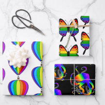 Gay Pride-Ballon, Oktopus-Schmetterling-Regenbogen