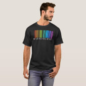 Gay Pride  Barcode Regenbogenfahne Liebe Liebe T-Shirt (Vorne ganz)