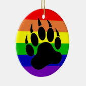 Gay Pride-Bärn-Tatze Keramikornament (Rechts)