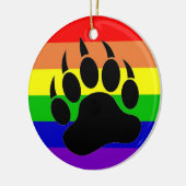 Gay Pride-Bärn-Tatze Keramikornament (Links)