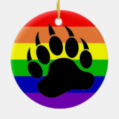 Gay Pride-Bärn-Tatze Keramikornament (Hinten)