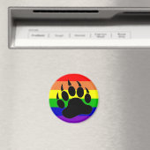 Gay Pride Bear Paw Magnet (In Situ (Geschirrspüler))