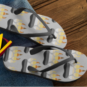 Gay Pride Bear Streifen braun Schwarz Badesandalen