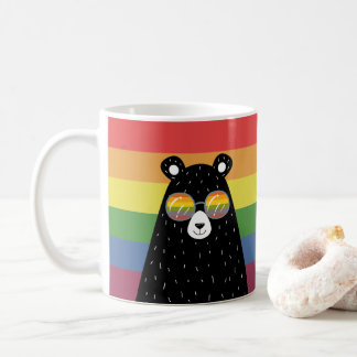 Gay Pride Bear Tragen Regenbogen Sonnenbrille Kaffeetasse