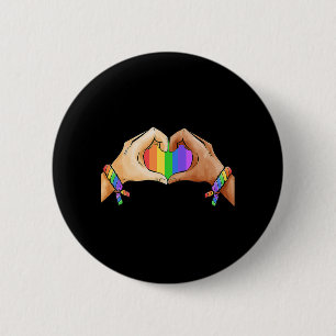 Gay Pride Bekleidung LGBT Regenbogen Flag Herzensv Button