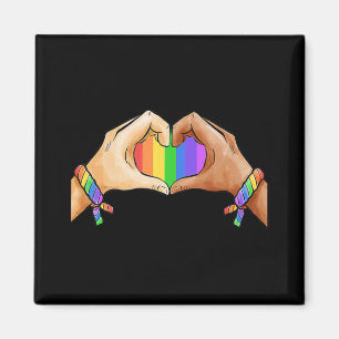 Gay Pride Bekleidung LGBT Regenbogen Flag Herzensv Magnet