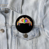 Gay Pride Bekleidung Lgbt Regenbogen Flag T Herz Button (Beispiel)