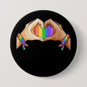 Gay Pride Bekleidung Lgbt Regenbogen Flag T Herz Button