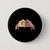 Gay Pride Bekleidung LGBT Regenbogenflagge Monat Button (Vorderseite)
