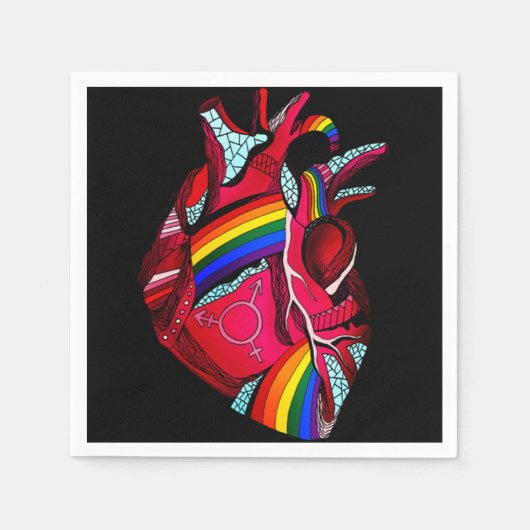 Gay Pride Bekleidung LGBT Regenbogenflagge T Shirt Serviette (Vorderseite)