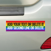 Gay Pride Benutzerdefinierter Text 2 Zeilen Slogan Autoaufkleber (Auf Auto)