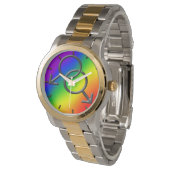 Gay Pride Beobachten Rainbow Liebe Armbanduhren &  (Schrägansicht)