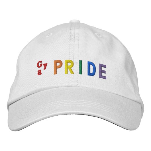 Gay Pride Bestickte Baseballkappe (Vorderseite)