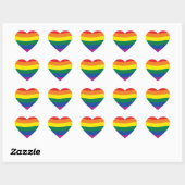 Gay Pride-Bewegungs-Flag Herzsticker Herz-Aufkleber (Blatt)