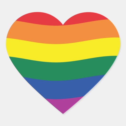 Gay Pride-Bewegungs-Flag Herzsticker Herz-Aufkleber (Vorderseite)