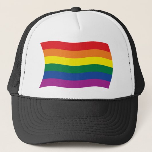 Gay Pride-Bewegungs-Flag-Hub Truckerkappe (Vorderseite)