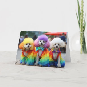 Gay Pride Bichon Frisse hunde Karte