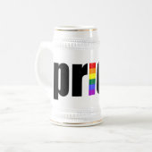 Gay Pride Bierglas (Vorderseite Links)